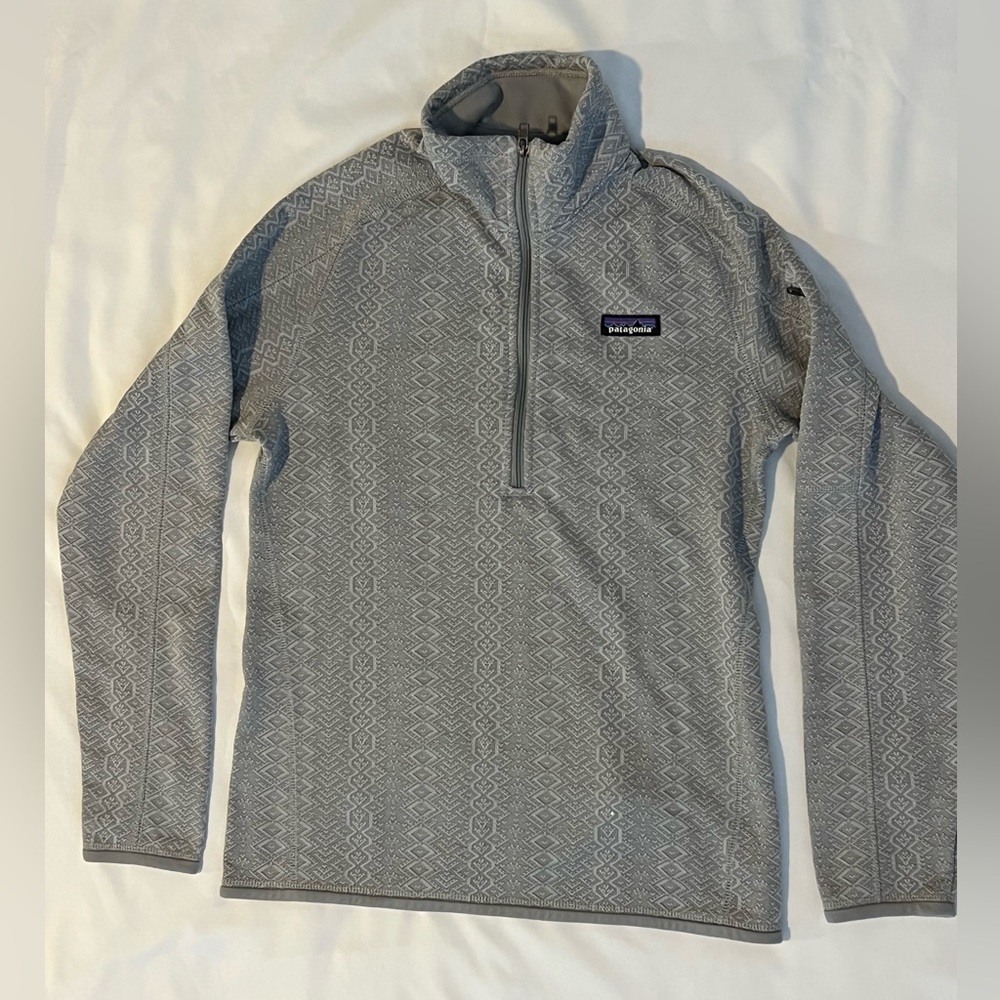 Patagonia Light Gray Fleece Pullover